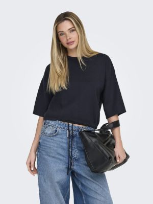 ONLSITERI SS LOOSE TIE O-NECK Night Sky