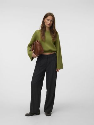 AWHANNA LS CREW NECK KNIT PULL Calliste Green