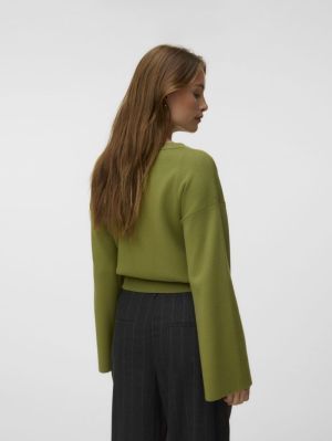 AWHANNA LS CREW NECK KNIT PULL Calliste Green