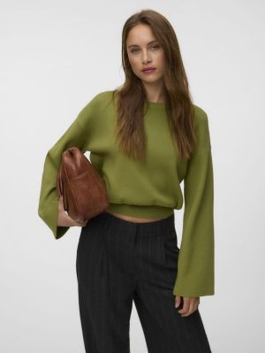 AWHANNA LS CREW NECK KNIT PULL Calliste Green
