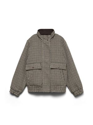 VMCHERYL SHORT CHECK JACKET EN Chocolate Torte
