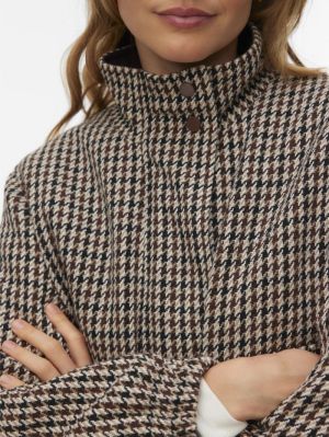 VMCHERYL SHORT CHECK JACKET EN Chocolate Torte
