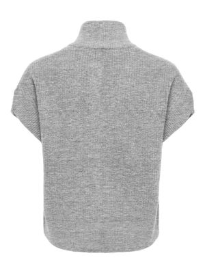 ONLBIANCA SL HIGHNECK ZIP VEST Medium Grey Mel