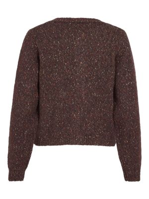 VIJUNISA O-NECK LS KNIT CARDIG Sable/MELANGE