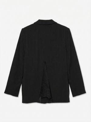 VMTENA LS LACE DETAIL BLAZER Black