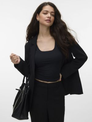 VMTENA LS LACE DETAIL BLAZER Black