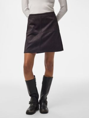 PCRAKEL BRUSHED HW MINI SKIRT Ganache