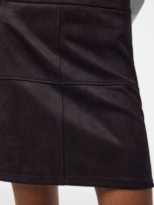 PCRAKEL BRUSHED HW MINI SKIRT Ganache