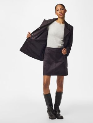 PCRAKEL BRUSHED HW MINI SKIRT Ganache